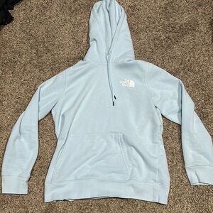 North face baby blue hoodie